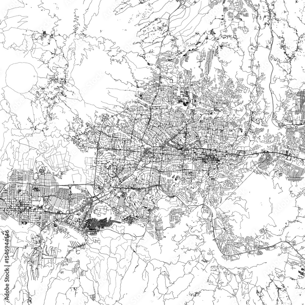 Fototapeta premium 3D illustration of city and urban in San Salvador El Salvador