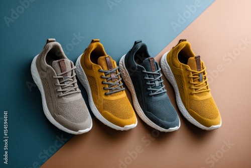 Wallpaper Mural Running Shoe in Different Color Variations Torontodigital.ca