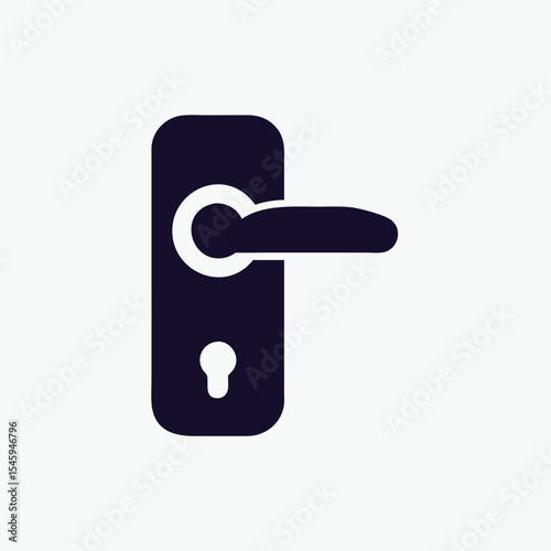 Lock vector icon, door handle icon in trendy flat style