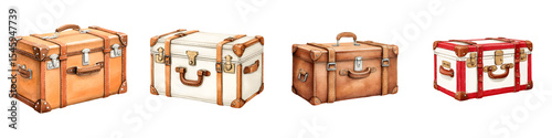 Wallpaper Mural Vintage Leather Luggage and Travel Suitcases Torontodigital.ca