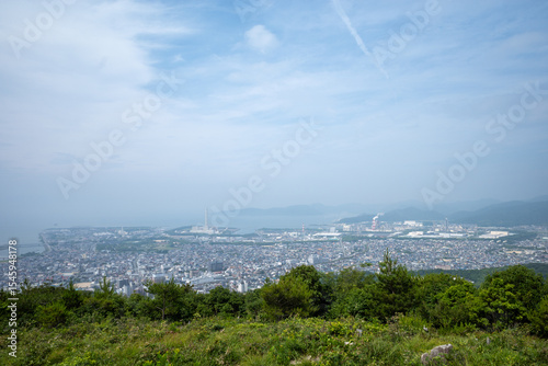 日本の兵庫県赤穂市の雄鷹台山の美しい風景