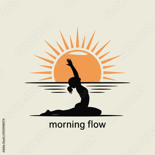 Woman Silhouette Sunrise Yoga Pose Morning Flow female