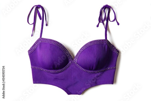 Wallpaper Mural Purple Bralette with Thin Straps on White Torontodigital.ca