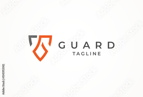 Initial G Guardian Shield Logo, Letter G  forming a shield icon, vector illustration