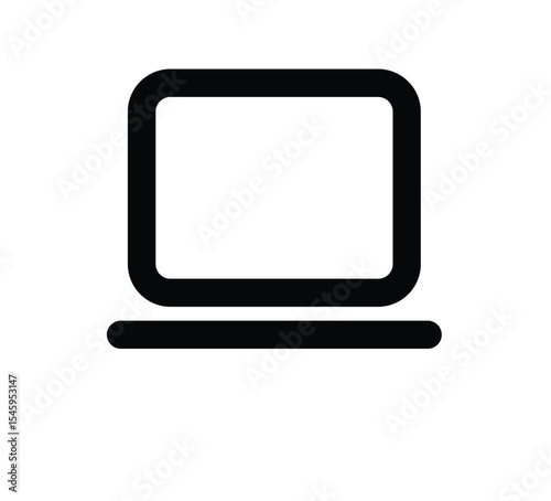 Flat vector LCD computer monitor display for modern digital technology equipment