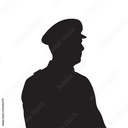 Black Silhouette Person Wearing Cap Side Profile person silhouette