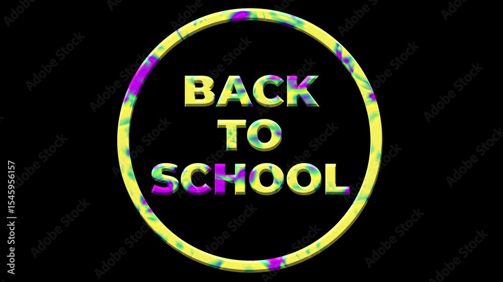 Back To School Text Animation: Vibrant Circular Design