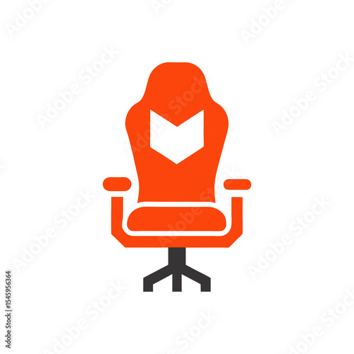 Gaming chair icon logo in modern style perfect for streamer gamer and tech branding