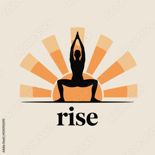 Yoga Silhouette Sunrise Rise Meditation Wellness orange