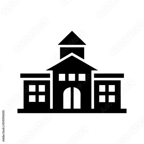 Minimalist school icon logo for institution study academy and student branding
