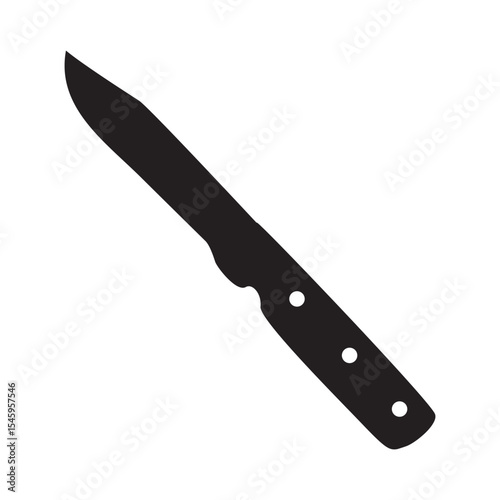 Knife icon vector. Hunting knife illustration sign. Military knife communication symbol. Cold weapon web icon set.