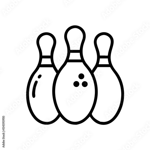 Icon of a bowling ball and pins representing the sport