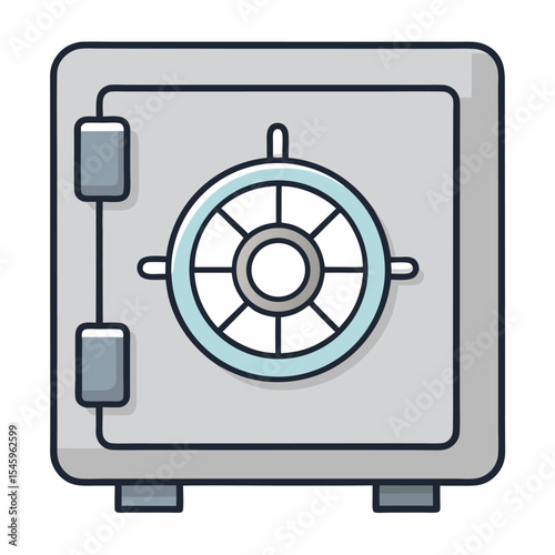 Secure steel safe box with combination dial lock icon