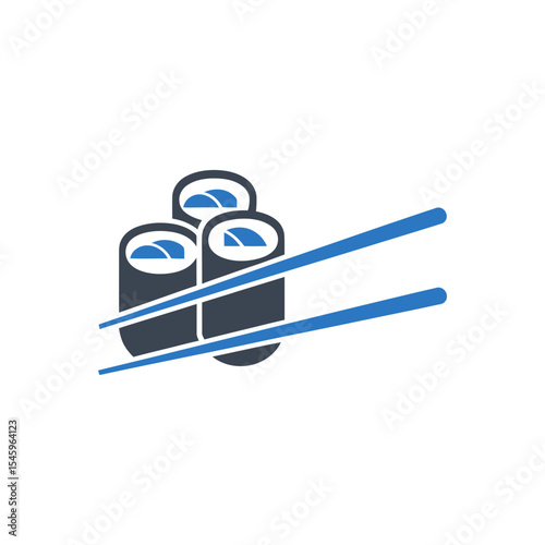 Sushi with Chopsticks Icon