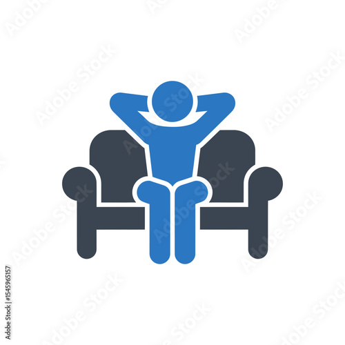 Relaxed Person on Couch icon