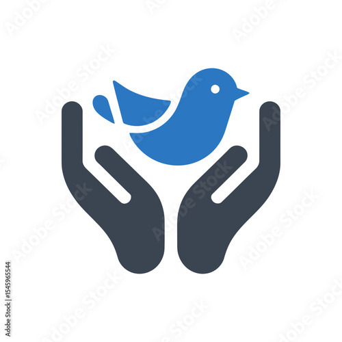 Hands Holding Bird icon