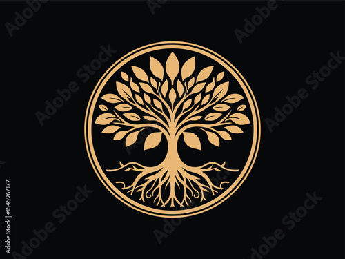 Tree of Life Logo Vector Illustration
