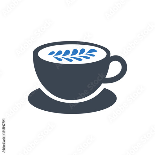 Coffee Cup with Leaf icon