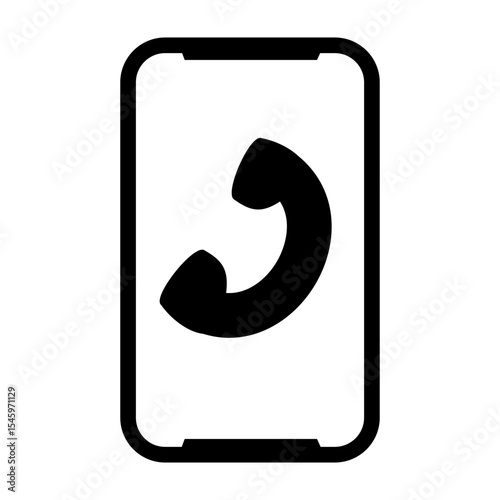 Suspicious Phone Call Black Icon