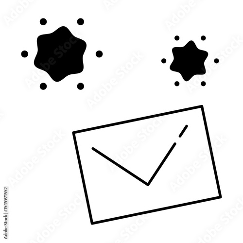 Dangerous email icon representing phishing and spam
