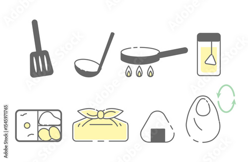 Cooking and Budget Meal Icon Set