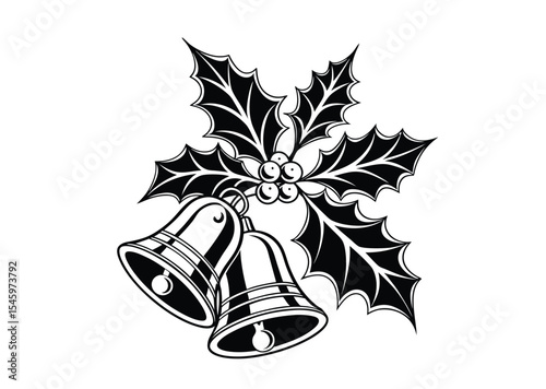 Christmas Black Bells Art black vector icon design