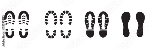 footprint icon. foot tracks icon .  Footprint Vector Illustration Set Silhouette | Shoe, Paw, and Barefoot Print Icons Footprint Vector Illustration Set Silhouette . 