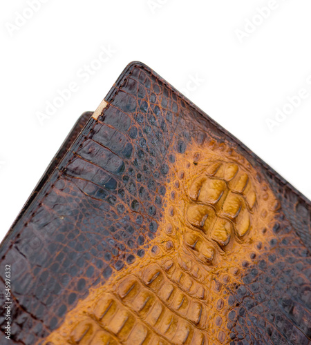 Men's crocodile folding wallet.