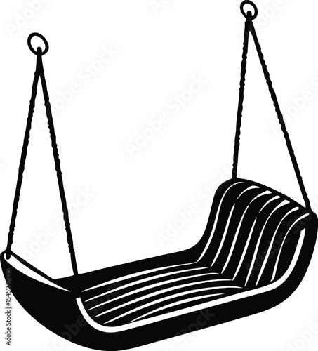 swing chair silhouette vector