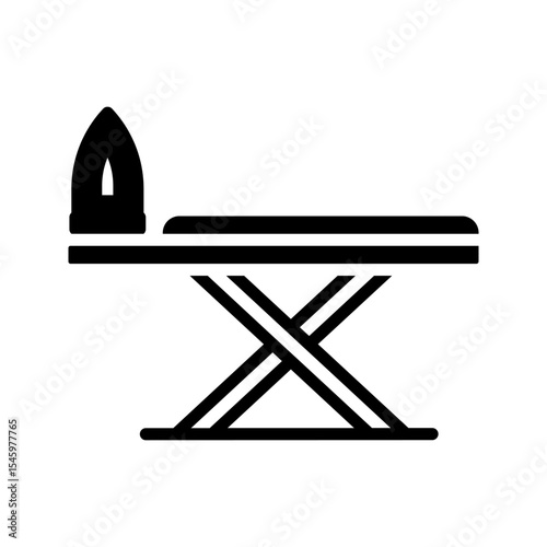 Ironing Board icon set. Flat illustration of vector icon on white background