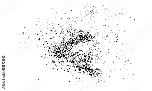Dirt scattered soil on white background, vector illustration, top view