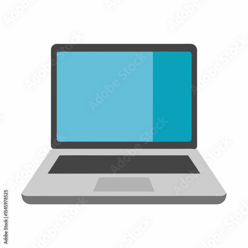 laptop computer with blank screen