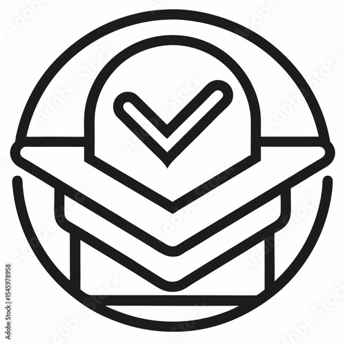 Checkmark on invoice icon	