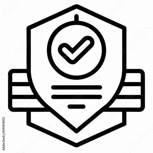 Checkmark on invoice icon	