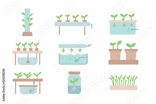 Various hydroponic gardening methods for indoor plant growth in modern spaces