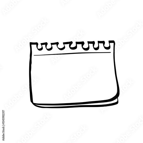 Calendar Doodle Sketch Scribble Element for Scrapbook, Journal, and Handdrawn Decoration