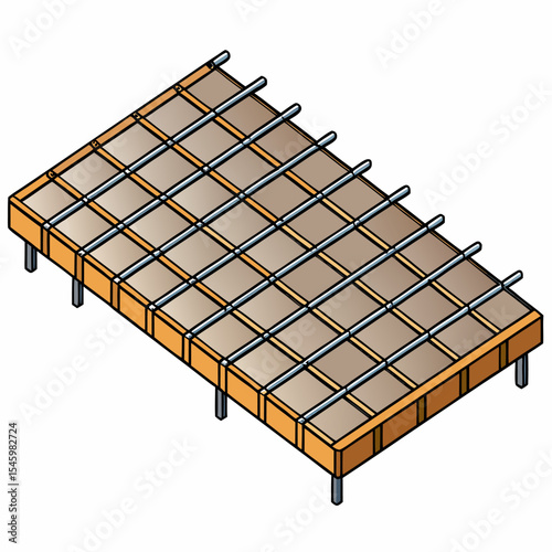 Reinforcing steel grid panel industrial metal mesh texture for construction and engineering designs