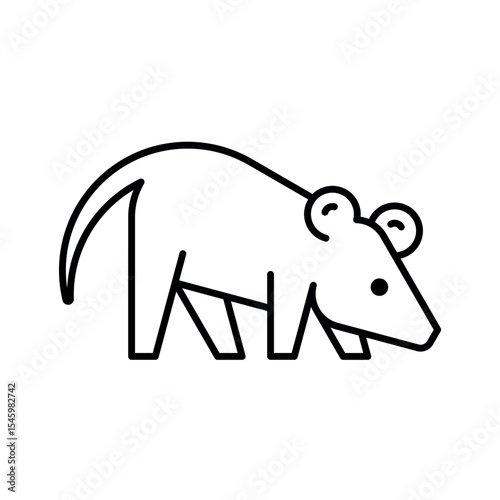 Opossum Logo. Icon design. Template elements
