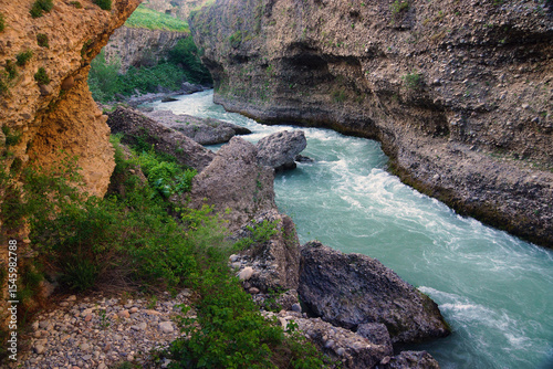 Aksu River Canyon near Khanaryk village, South Kazakhstan