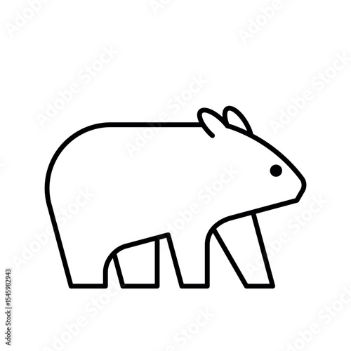 Wombat Logo. Icon design. Template elements
