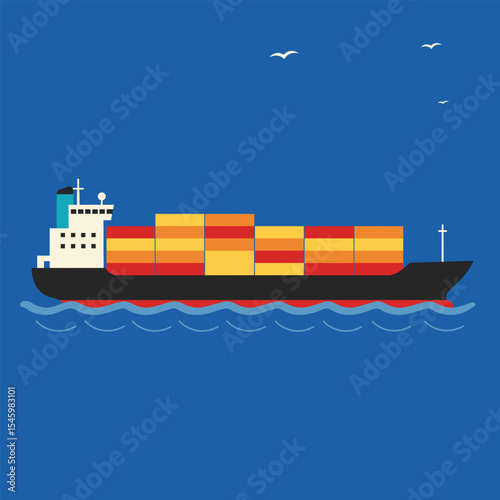 Global Cargo Carrier at Sea