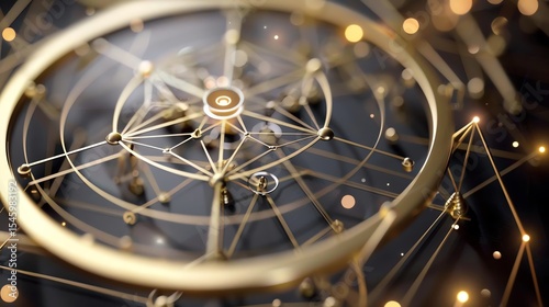 Geometric symbols creating a wheel of success