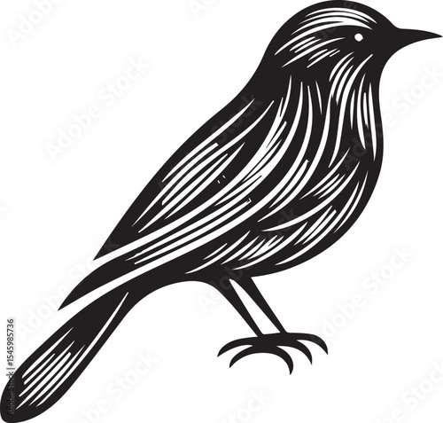 Elegant bird silhouette design high resolution vector graphic for print and web