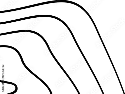 Wavy slope corner with thick line