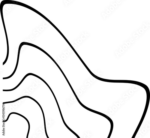 Minimal map lines with artistic corner