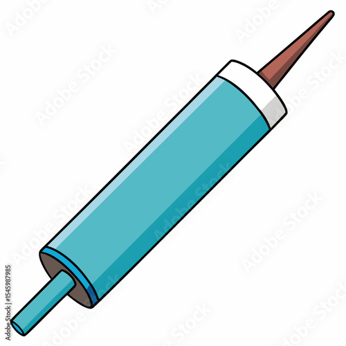 Silicone sealant tube icon construction and repair