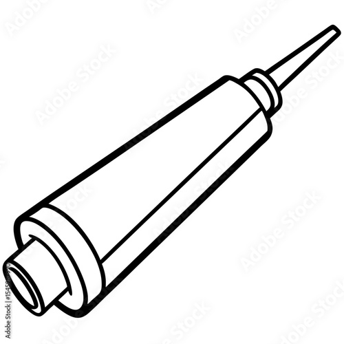 Silicone sealant tube icon construction and repair