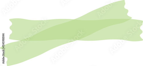 Soft green washi tape stroke