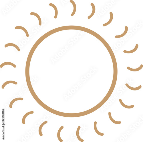 Simple round sun with hollow center