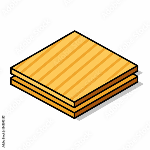 Simple plywood sheet vector graphic texture and design element
